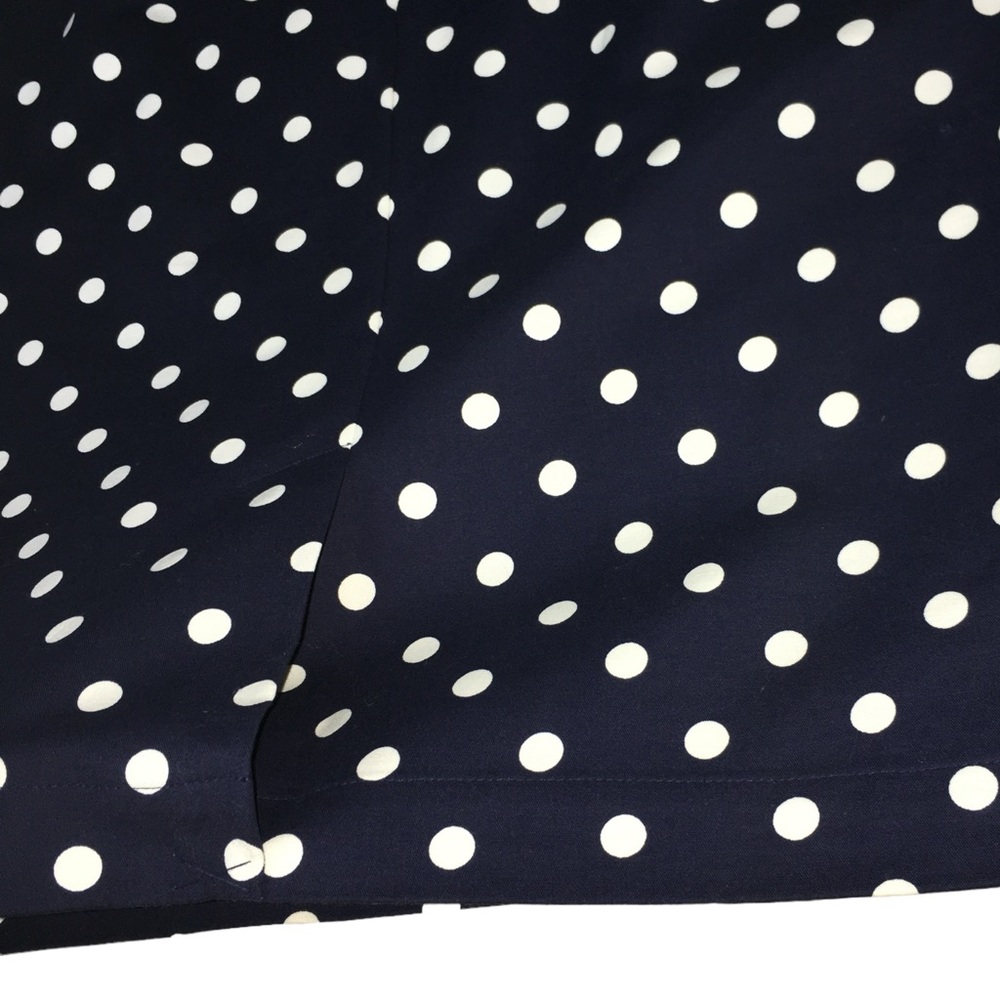 MERONA Navy Blue White Polka Dot Stretch Skirt - Women’s 14 NWT - Picture 7 of 9